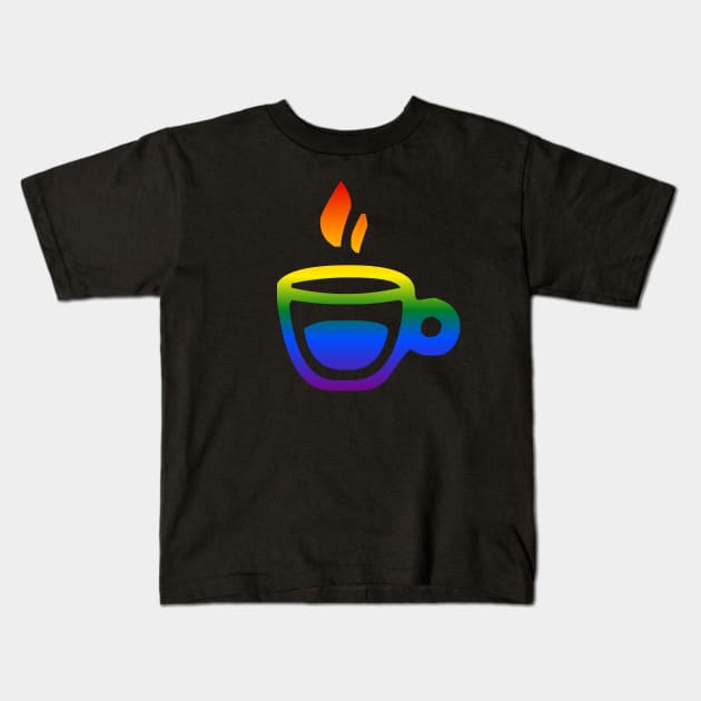 Coffee Pride Kids T-Shirt by PrinceSnoozy